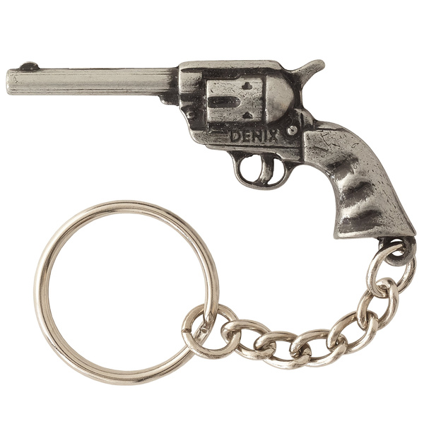 Silver Revolver Keyring
